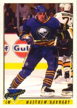#346 Matthew Barnaby - Buffalo Sabres - 1993-94 O-Pee-Chee Premier Hockey