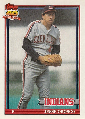 #346 Jesse Orosco - Cleveland Indians - 1991 O-Pee-Chee Baseball