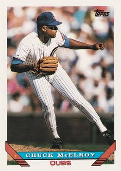 #346 Chuck McElroy - Chicago Cubs - 1993 Topps Baseball