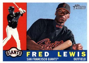 #346a Fred Lewis - San Francisco Giants - 2009 Topps Heritage Baseball