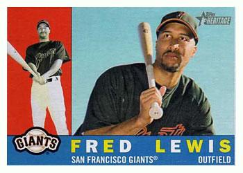 #346b Fred Lewis - San Francisco Giants - 2009 Topps Heritage Baseball