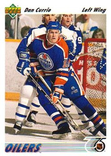 #347 Dan Currie - Edmonton Oilers - 1991-92 Upper Deck Hockey