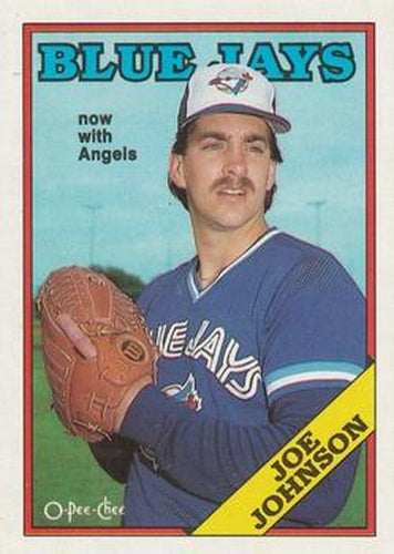 #347 Joe Johnson - California Angels - 1988 O-Pee-Chee Baseball