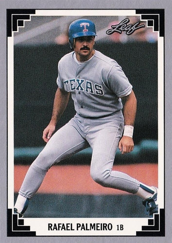 #347 Rafael Palmeiro - Texas Rangers - 1991 Leaf Baseball