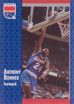 #347 Anthony Bonner - Sacramento Kings - 1991-92 Fleer Basketball