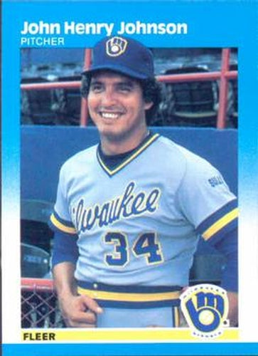 #347 John Henry Johnson - Milwaukee Brewers - 1987 Fleer Baseball