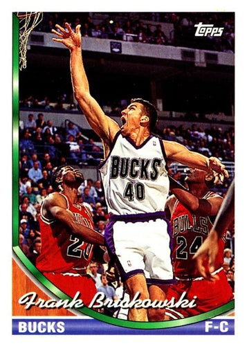 #347 Frank Brickowski - Milwaukee Bucks - 1993-94 Topps Basketball