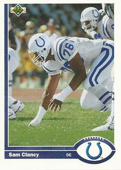 #347 Sam Clancy - Indianapolis Colts - 1991 Upper Deck Football