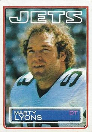 #347 Marty Lyons - New York Jets - 1983 Topps Football