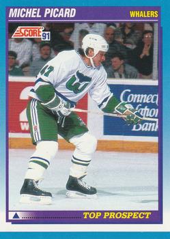 #347 Michel Picard - Hartford Whalers - 1991-92 Score Canadian Bilingual Hockey