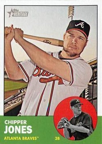 #347 Chipper Jones - Atlanta Braves - 2012 Topps Heritage Baseball
