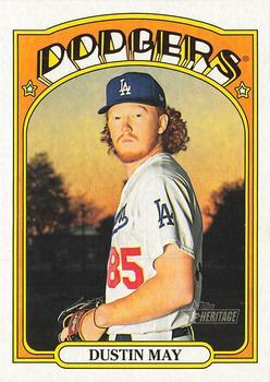 #347 Dustin May - Los Angeles Dodgers - 2021 Topps Heritage Baseball