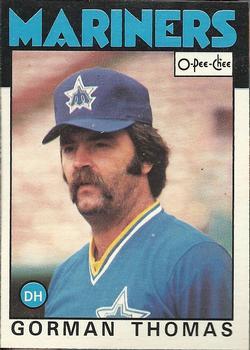 #347 Gorman Thomas - Seattle Mariners - 1986 O-Pee-Chee Baseball
