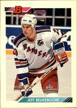 #347 Jeff Beukeboom - New York Rangers - 1992-93 Bowman Hockey