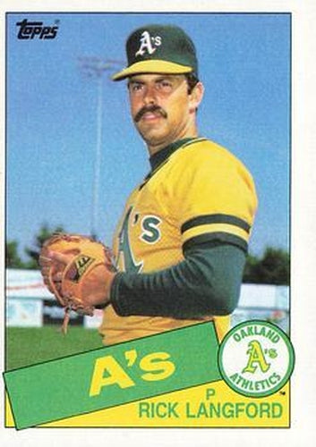 #347 Rick Langford - Oakland Athletics - 1985 Topps Baseball