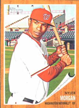 #347 Nyjer Morgan - Washington Nationals - 2011 Topps Heritage Baseball