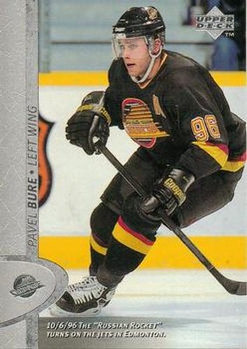 #347 Pavel Bure - Vancouver Canucks - 1996-97 Upper Deck Hockey