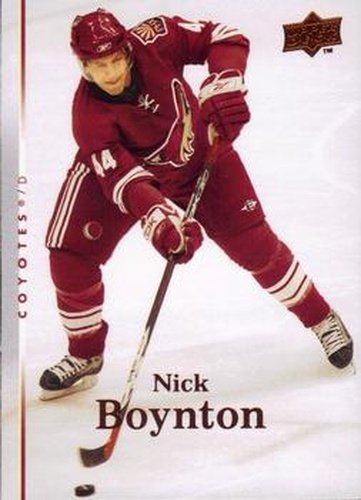 #347 Nick Boynton - Phoenix Coyotes - 2007-08 Upper Deck Hockey