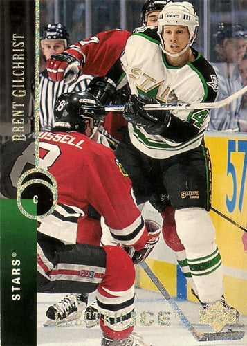#347 Brent Gilchrist - Dallas Stars - 1994-95 Upper Deck Hockey - Electric Ice