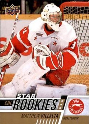 #347 Matthew Villalta - Sault Ste. Marie Greyhounds - 2017-18 Upper Deck CHL Hockey