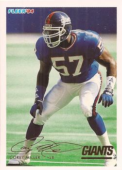 #347 Corey Miller - New York Giants - 1994 Fleer Football
