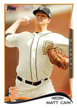 #347a Matt Cain - San Francisco Giants - 2014 Topps Baseball