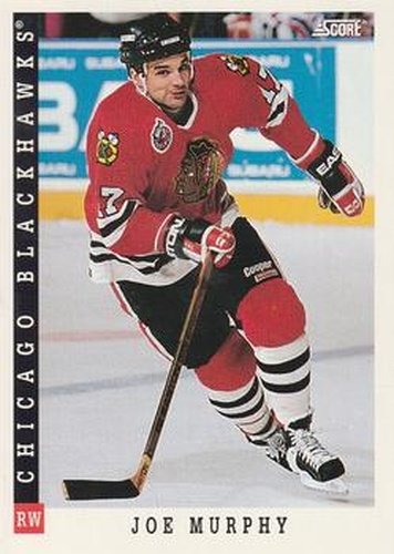 #348 Joe Murphy - Chicago Blackhawks - 1993-94 Score Canadian Hockey