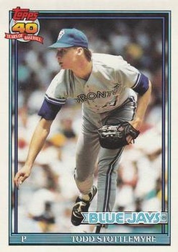 #348 Todd Stottlemyre - Toronto Blue Jays - 1991 O-Pee-Chee Baseball