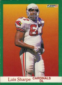 #348 Luis Sharpe - Phoenix Cardinals - 1991 Fleer Football