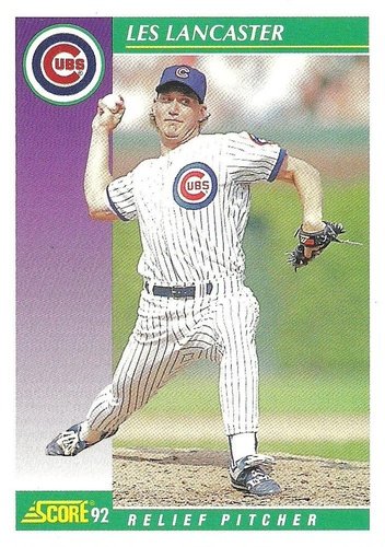 #348 Les Lancaster - Chicago Cubs - 1992 Score Baseball