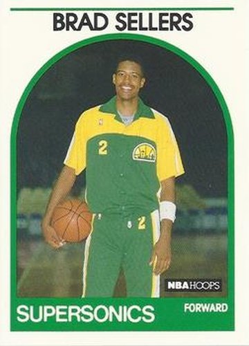 #348 Brad Sellers - Seattle SuperSonics - 1989-90 Hoops Basketball