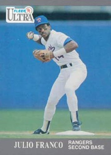 #348 Julio Franco - Texas Rangers - 1991 Ultra Baseball