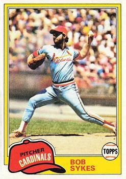 #348 Bob Sykes - St. Louis Cardinals - 1981 Topps Baseball