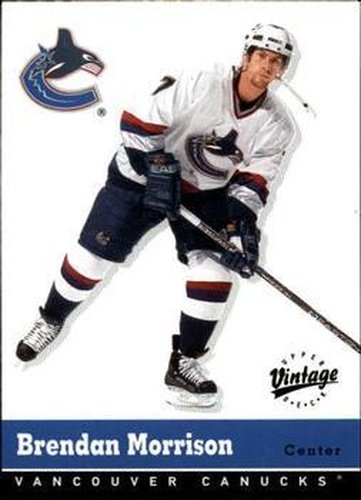 #348 Brendan Morrison - Vancouver Canucks - 2000-01 Upper Deck Vintage Hockey
