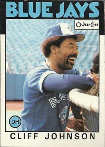 #348 Cliff Johnson - Toronto Blue Jays - 1986 O-Pee-Chee Baseball