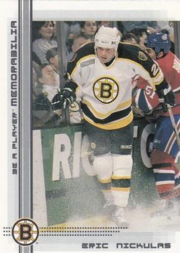 #348 Eric Nickulas - Boston Bruins - 2000-01 Be a Player Memorabilia Hockey