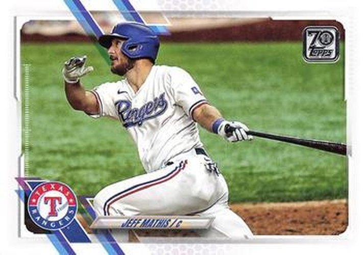 #348 Jeff Mathis - Texas Rangers - 2021 Topps Baseball