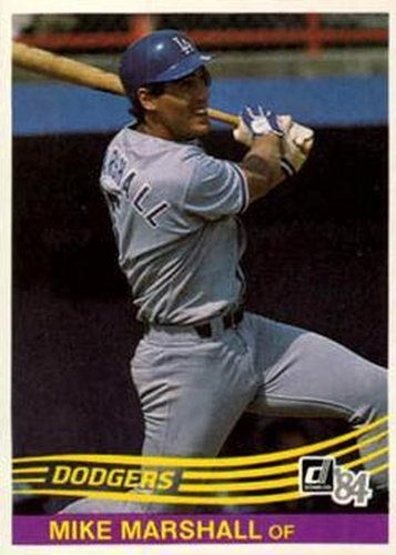 #348 Mike Marshall - Los Angeles Dodgers - 1984 Donruss Baseball