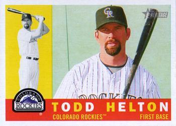 #348 Todd Helton - Colorado Rockies - 2009 Topps Heritage Baseball