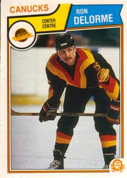 #348 Ron Delorme - Vancouver Canucks - 1983-84 O-Pee-Chee Hockey