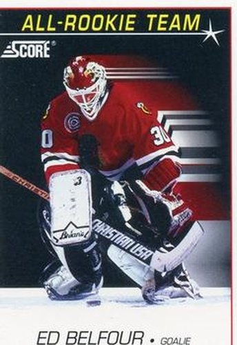 #348 Ed Belfour - Chicago Blackhawks - 1991-92 Score American Hockey