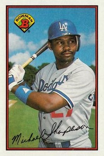 #348 Mike Sharperson - Los Angeles Dodgers - 1989 Bowman Baseball