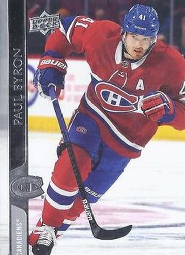 #348 Paul Byron - Montreal Canadiens - 2020-21 Upper Deck Hockey