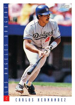 #348 Carlos Hernandez - Los Angeles Dodgers - 1993 Score Baseball