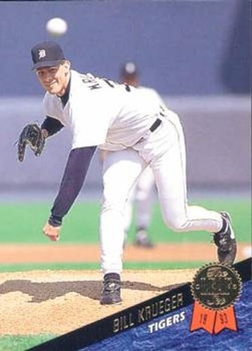 #348 Bill Krueger - Detroit Tigers - 1993 Leaf Baseball