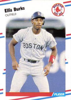#348 Ellis Burks - Boston Red Sox - 1988 Fleer Baseball