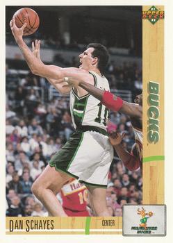 #348 Dan Schayes - Milwaukee Bucks - 1991-92 Upper Deck Basketball