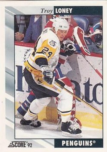 #348 Troy Loney - Pittsburgh Penguins - 1992-93 Score USA Hockey