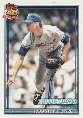 #348 Todd Stottlemyre - Toronto Blue Jays - 1991 Topps Baseball