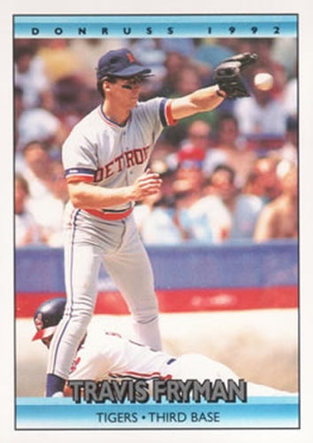#349 Travis Fryman - Detroit Tigers - 1992 Donruss Baseball